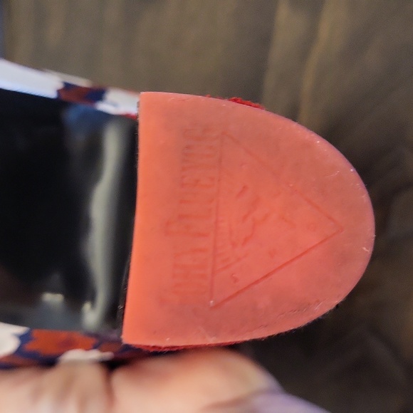 John Fluevog Attic Bahiana Floral Lace Up Heel Shoes - Picture 15 of 16